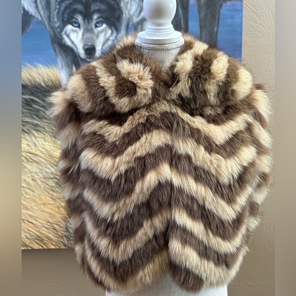 Gorgeous Cropped real fox fur vest Saga Ruffian sz 6 lined great condition SM - Picture 6 of 11